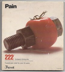 very rare Charles E. Frosst 222 ‚Pain‘ promo Notepad 1978 Canada Pharmaceuticals