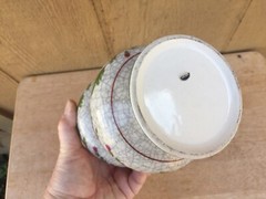 Vintage Pharmacy Apothecary Jar Itnao Agar Crackle Glaze Japan 9″ Hand Painted