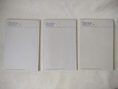 3 VINTAGE 1988 CECLOR ELI LILLY DRUG REP PHARMACEUTICAL CO ADVERTISING NOTEPADS