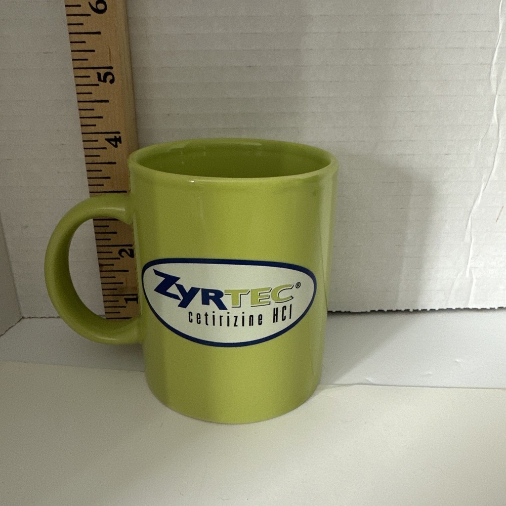 Zyrtec Cetirizine HCI Green Coffee Mug 10oz Ceramic Pharmaceutical 2 Available
