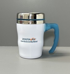 ZOSTAVAX Pharmaceutical Drug Rep Advertising Collectible Insulated Travel Mug