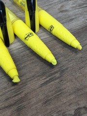 Januvia Post-It Highlighters Pharmaceutical Drug Rep Advertising Yellow Lot Of 3