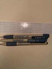Lot Of 3 Different VIAGRA PLASTIC PENS, DRUG REP. Pfizer. Pharmaceutical