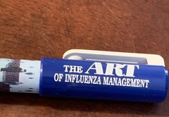 Vintage Roche Pharmaceutical Art Of Influenza Management Pen-works