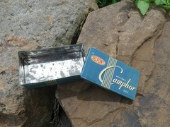 Vintage DuPont Camphor Tin – Litho Medicine Container – Wilmington DE