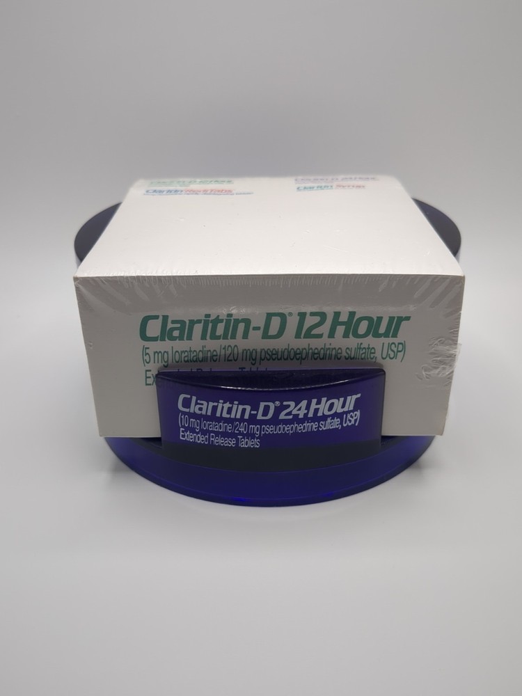 Claritin-D 24 Hour Loratadine Pharmaceutical Ad Sticky Notes & Holder Purple