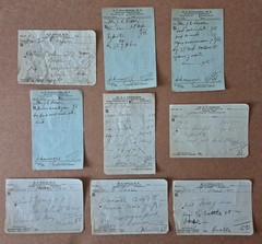 File box & 100 antique prescriptions (1926) – HEROIN, PAREGORIC, BROMIDE