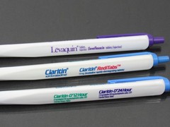 Claritin Levaquin Ditropan PENS Drug Rep Pharmaceutical Triangular Lot of 3
