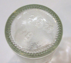 Vintage 40s Clear Glass Small 3″ Pharmaceutical Bottle Pharmacy Chemical Medical