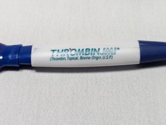 Vintage Thromblin JMI Pharmacy Rx Drug Promo Pen w/ Clip Topical Medicine