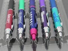 Drug Rep Pharmaceutical Sleek Metal PENS Lot of 5 Aricept Celebrex Zoloft Lotrel