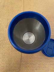 Pharma Drug Rep Protonix Blue/Clear Stainless Steel Hot/Cold Travel Mug, New