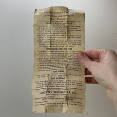 Vintage Smith’s Foot Ointment Detroit Michigan Empty Box Smith Chemical Co