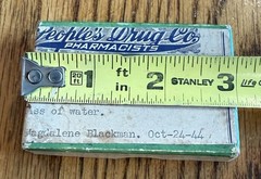 Vintage Cullman Alabama Pill Box Medical Pharmacy People’s Drug Co. 1944 WW2