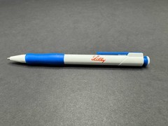 Eli Lilly Promotional Click Pen Blue Grip Pharmaceutical Rep Advertising Pen