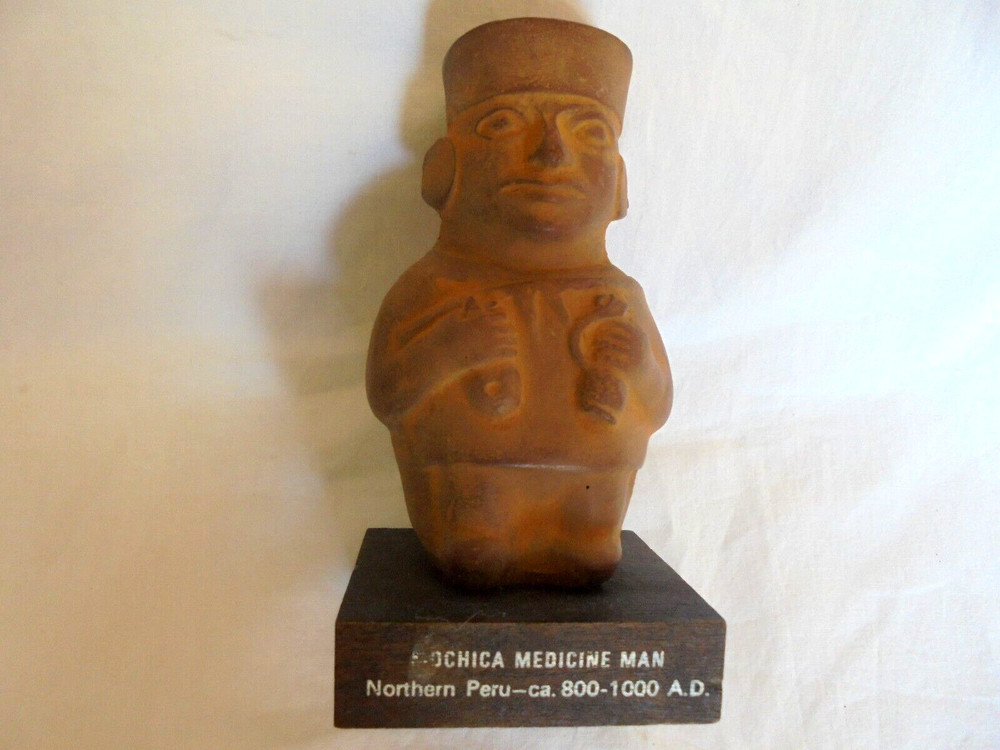 Vintage Schering Pharmaceutical Advertising Mochica Medicine Man Figure