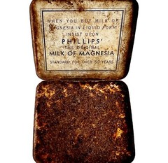 Phillips Milk Of Magnesia Tablet Tin 1950s Antique Medical Collectibles E72