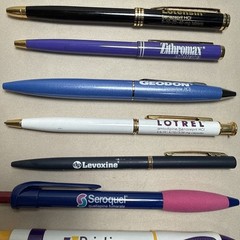 Vintage Pharamaceutical Drug Rep Promo Collectible Promotional Pens Lot 9 Writes