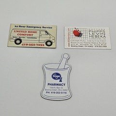 Vintage Advertising Bowling Green OH Fridge Magnets Lot Of 3 Useful As Props?