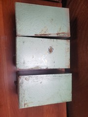 Lot Of 3 Vintage McCourt Metal Prescription File Boxes Bradford PA