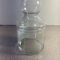 Micronase Drug Rep Pharmaceutical Advertising Apothecary Jar With Lid Glass