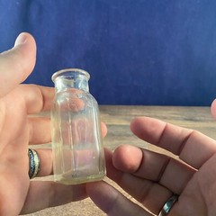 Clear Glass Square Bottle Apothecary Chemical Medical 2Fl Oz 2″ x 1.25″ x 3.5″H