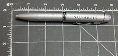 Novartis Pharmaceutical Promotional Promo Advertising Logo Silver Black Ink Pen