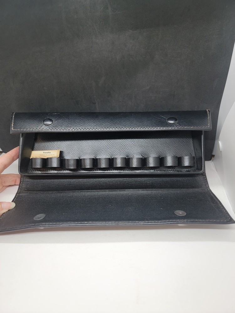Vintage Doctor’s Medical Leather Travel Vial Case 10 Slots – No Vials
