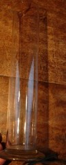 Measuring cylinder scientific glass hand blown with rough pontil