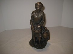 18th Century Apothecary Sculpture # 502 By Rick Lewis Cast Metal Sculpture