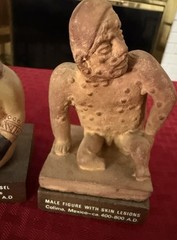 3 Vtg Maya Mochica Medicine Man Schering Pottery Pharma Cream Ad