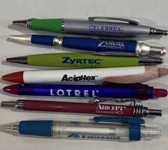 Lot Of 7 Pharma Pens Celebrex, Zoloft, Zyrtec, AcipHex, Lotrel, Aricept, Lipitor