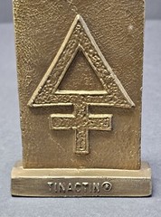 Pair Of Vintage Metal Paperweights With Tinactin Advertisement (1978 & 1981)