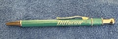 Diflucan Pfizer Drug Rep Click Metal Pen Promotional Teal Green Working Writes