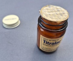 Vintage Titralac Antacid Bottle Riker Labs 3M Glass Pharmacy Apothecary Prop