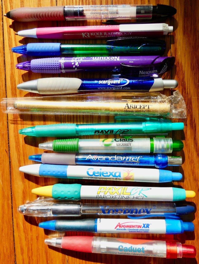 Vintage Pharmaceutical Drug Healthcare Lot Of 14 Pens Untested Cialis Celexa