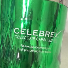 Vtg Celebrex Metallic Green Travel Mug Cup Drug Rep Pharmaceutical Advertising
