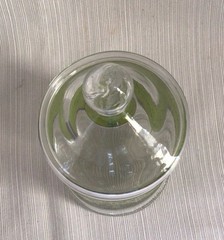 Vintage 1970s Glass Apothecary Jar Lid Uric Acid Gout Poison Army Navy Liniment