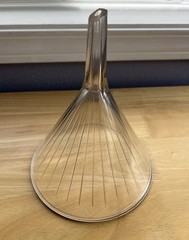 Antique Mooney Air Vent Laboratory Apothecary 7″ Ribbed Clear Glass Funnel