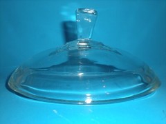 Antique Apothecary Jar Footed glass Candy Container Dish vtg