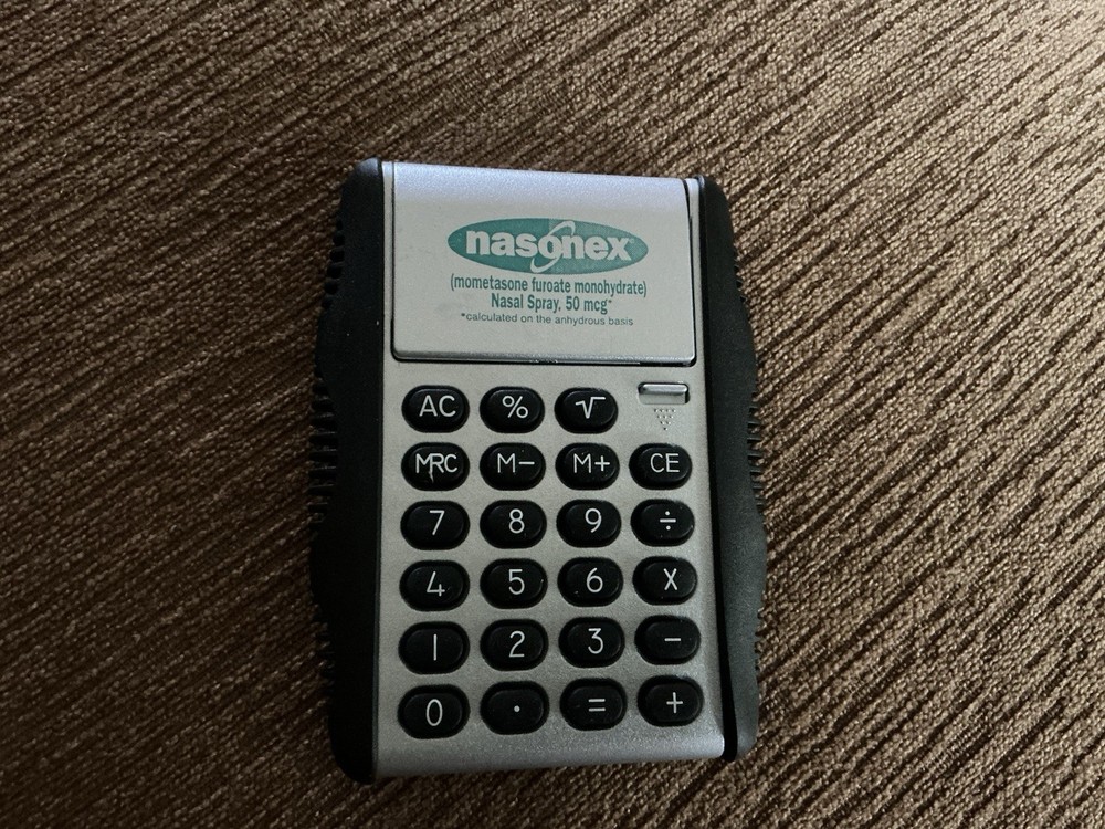 NASONEX Calculator, Pharmaceutical Vintage Collectible, 1997