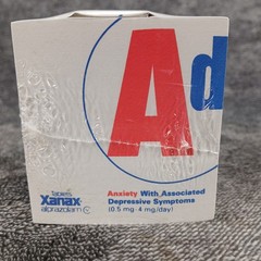Vtg Xanax Pharmaceutical Advertising Post It Note Cube 90s Alprazolam READ 1992
