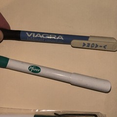 Lot Of 4 Pfizer Viagra Norvasc Celebrex PLASTIC PENS, DRUG REP Pharmaceutical