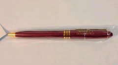 Aricept Red Maroon Gold Metal Click Pharmaceutical Drug Pen Advertising