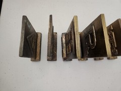 1977-81 Tinactin Apothecary Symbols Bronze Metal Paperweight/Bookends 6 Lot SET