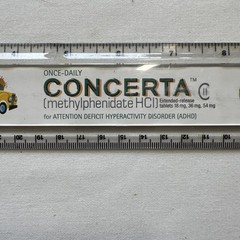 Concerta Pharmaceutical Drug Rep Ruler ADHD School Teacher Graphic Collectible