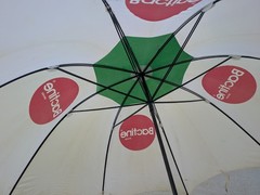 Vintage Bactine Pharmaceutical Umbrella Plastic Handle Miles Labs Advertising