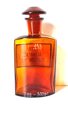 EXTR. ALTHAEAE FLUIDUM 1:2, Vintage Glass Apothecary Pharmacy Brown Bottle 250ml