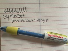 Symbicort • Asthma Med •Drug Rep Click Pen Black Ink Rubber / Foam Grip Works