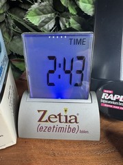 Vintage Pharma Advertising Lot Medical Cordarone Slide Projector Zetia Clock HTF